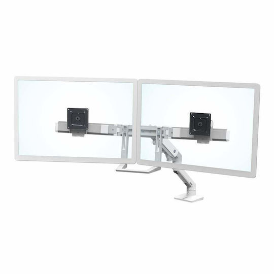 Ergotron HX Tabletop Suport pentru 2 Monitoare până la 32" cu Braț Albă