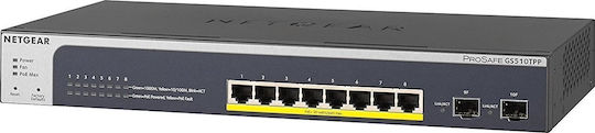 NetGear GS510TPP Managed L2 PoE+ Switch with 8 Gigabit (1Gbps) Ethernet Ports and 2 SFP Ports