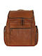 Hill Burry Δερμάτινο Καφέ Men's Leather Backpack Brown