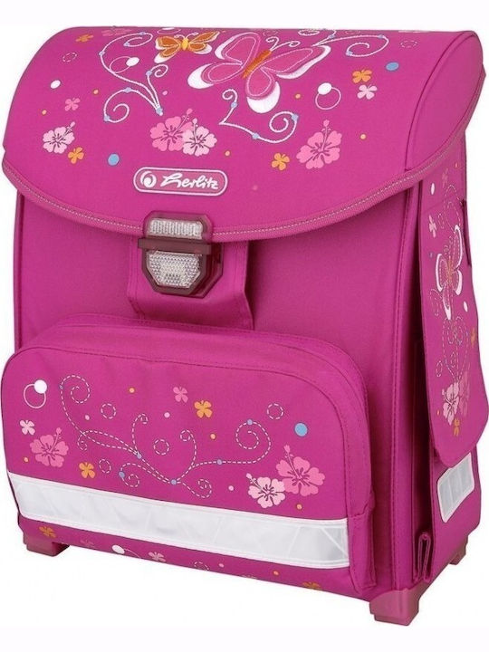 Herlitz Smart Butterfly Schulranzen Rucksack Grundschule, Grundschule in Fuchsie Farbe