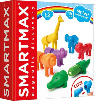 Smartmax Joc de construcție magnetic My First Safari pentru copii de 6++ ani