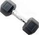 MDS 026 Hexagon Rubber Dumbbell 1 x 7.5kg