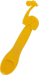 Marcus & Marcus Baby Spoon Giraffe made of Silicone for 6+ months Yellow