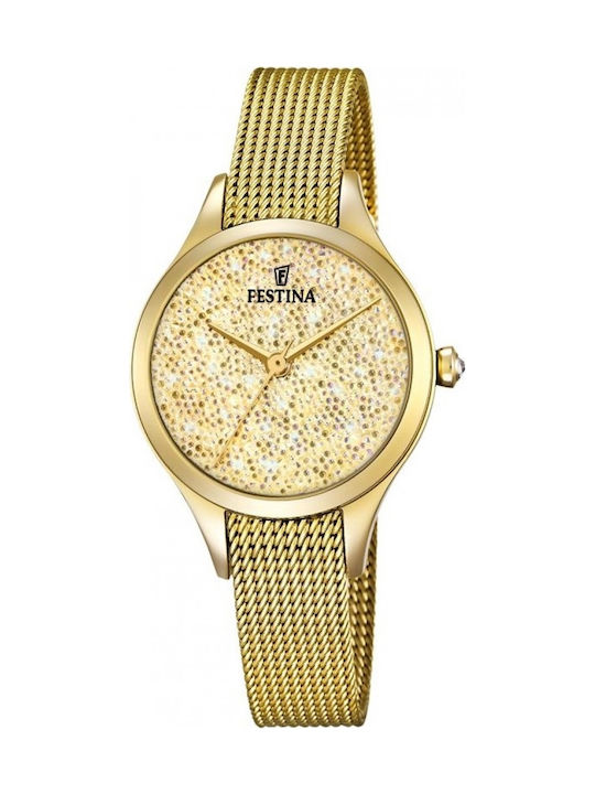 Festina Mademoiselle Watch with Gold Metal Bracelet