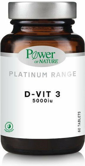 Power Health Platinum Range D-Vit 3 Vitamin für Stärkung des Immunsystems & die Knochengesundheit 5000iu 60 Tabletten
