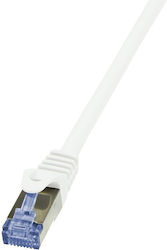 LogiLink CQ3021S S/FTP Cat.6a Network Cable Ethernet 0.5m White