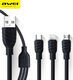 Awei CL-986 Regular USB to Lightning / Type-C / micro USB 1m Cable