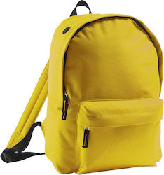 Sol's Rider Gold Σχολική Τσάντα Πλάτης Γυμνασίου - Λυκείου σε Κίτρινο χρώμα Μ28 x Π14 x Υ40cm