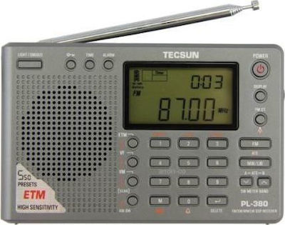 Tecsun PL-380 Radio portabil Cu baterie cu USB Negru