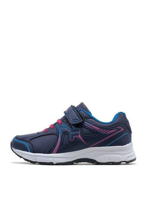Shine Kids Sports Shoes Running with Hoop & Loop Closure Navy Blue