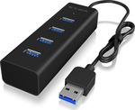 RaidSonic Icy Box IB-HUB1409-U3 USB 3.0 Hub 4 Θυρών με σύνδεση USB-A
