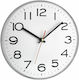 TFA Wall Clock Metallic White Ø28cm