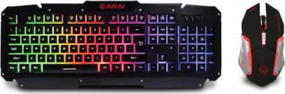 Zeroground KB-1700GUMS Arai Gaming Keyboard Set with RGB lighting & Mouse (US English)