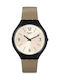 Swatch Skinsand Watch with Beige Rubber Strap