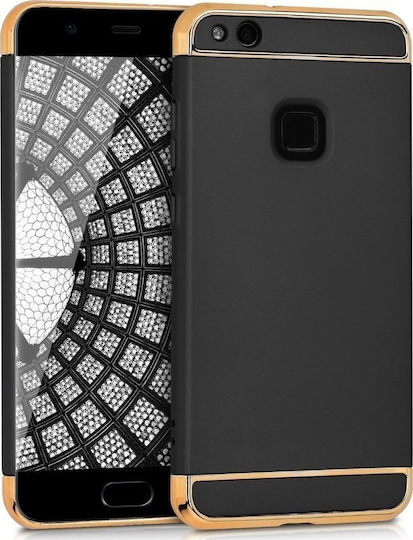 KWmobile goldene Clips by Umschlag Rückseite Silikon Schwarz (Huawei P10 Lite)