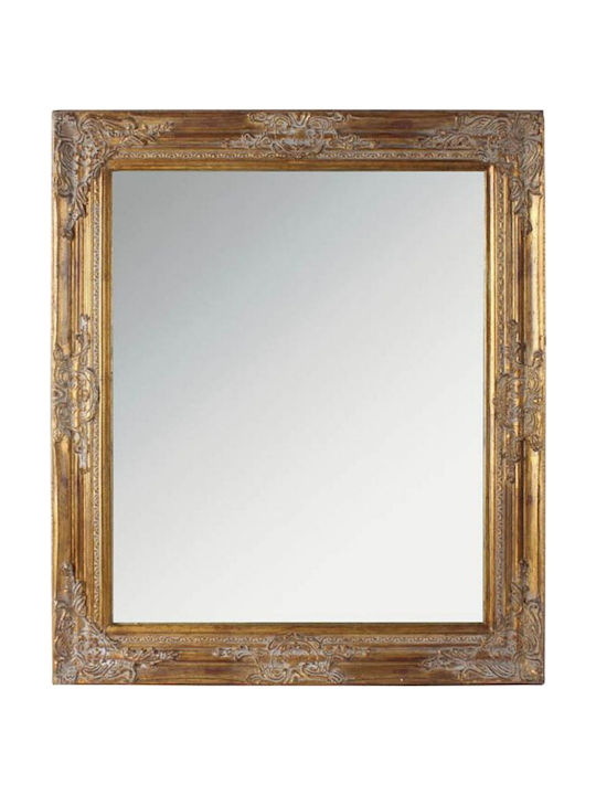 Inart Wall Mirror with Gold Plastic Frame 62x72cm 1pcs