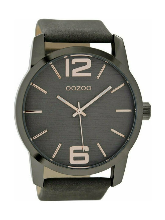 Oozoo Watch with Leather Strap Gray C9087