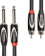 Roland Kabel 2x 6,3mm Stecker - 2x RCA-Stecker 1.5m Schwarz (RCC-5-2R28)