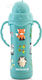 Miniland Παιδικό Ποτηράκι με Λαβές και Καλαμάκι από Πλαστικό Τιρκουάζ 240ml για 24m+