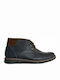 Nice Step Leather Navy Blue Men's Boots