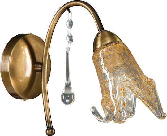 ArkoLight Vintage Leuchte Wand mit Fassung E14 Bronze 20x20x31cm