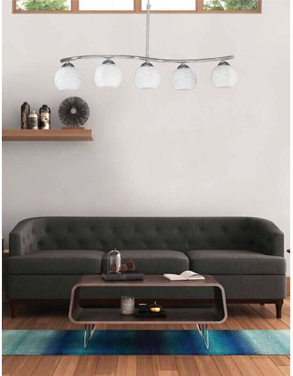 ArkoLight Pendant Light Silver Rail with Socket E27 65x70x60cm