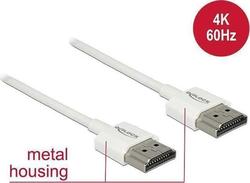 DeLock 85120 HDMI 2.0 HDMI мъжки - HDMI мъжки 0.25м Бял
