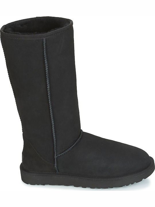 Ugg Australia Classic Tall II Suede Women's Boots with Fur Black