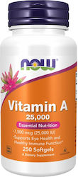 Now Foods Vitamin A 25000iu From Fish Liver Oil 250 μαλακές κάψουλες