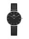 Daniel Wellington Petite Ashfield Γυναικείο Ρολόι 32mm Μπαταρίας με Μαύρο Μεταλλικό Μπρασελέ