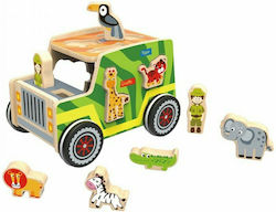 Tooky Toys Vehicle Τζιπ Σαφάρι made of Wood for 18++ Months