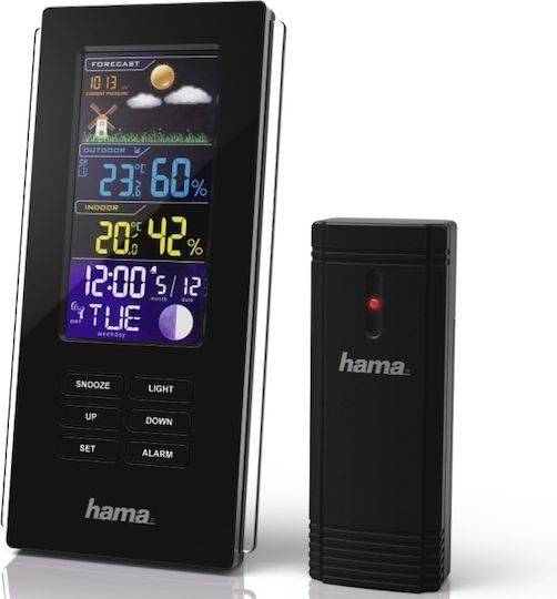 HAMA Color Edge Wireless Digital Weather Station Tabletop