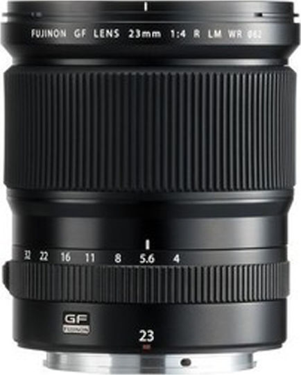 Fujifilm Format mediu Obiectiv Foto GF 23mm f/4 R LM WR Unghi larg pentru Montura Fujifilm G Black