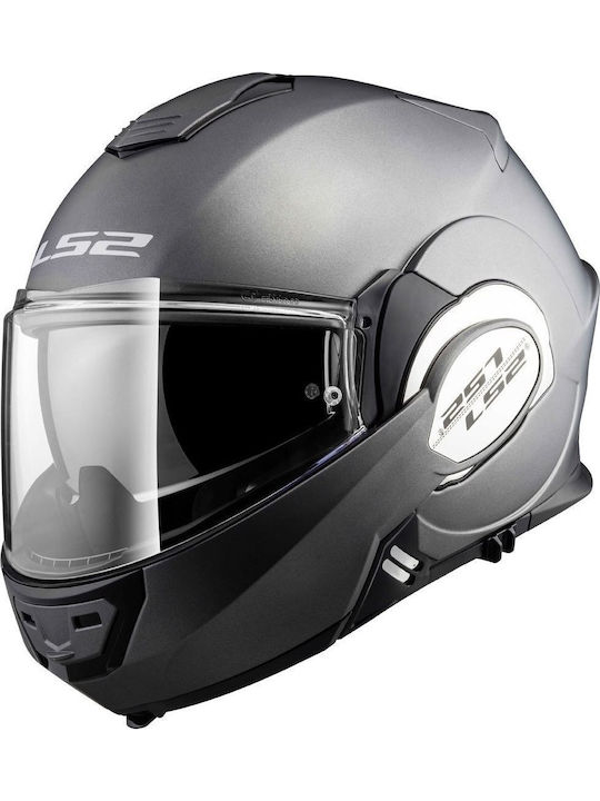 LS2 FF399 Valiant Solid Titanium Matt Motorradhelm Modular ECE 22.05 1700gr 50399 11 11