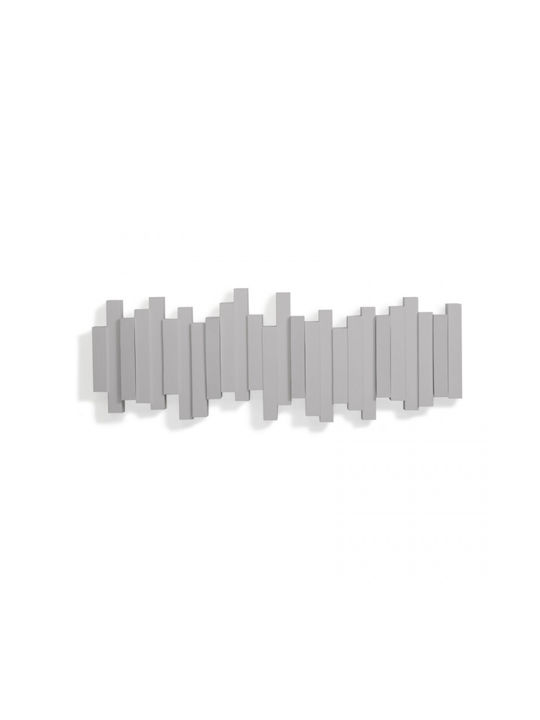 Umbra Wall Hanger Sticks Plastic 5 Hooks Gray 48.3x2.5cm