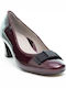 Pumps mit Chunky flachem Absatz Rot