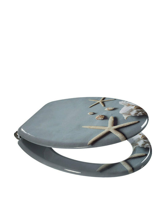 Dimitracas Seychelles Καπάκι Λεκάνης Ξύλινο 45.5x36.7cm Πολύχρωμο