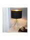 Eglo Metal Table Lamp for Socket E14 LED with Black Shade and Gold Base