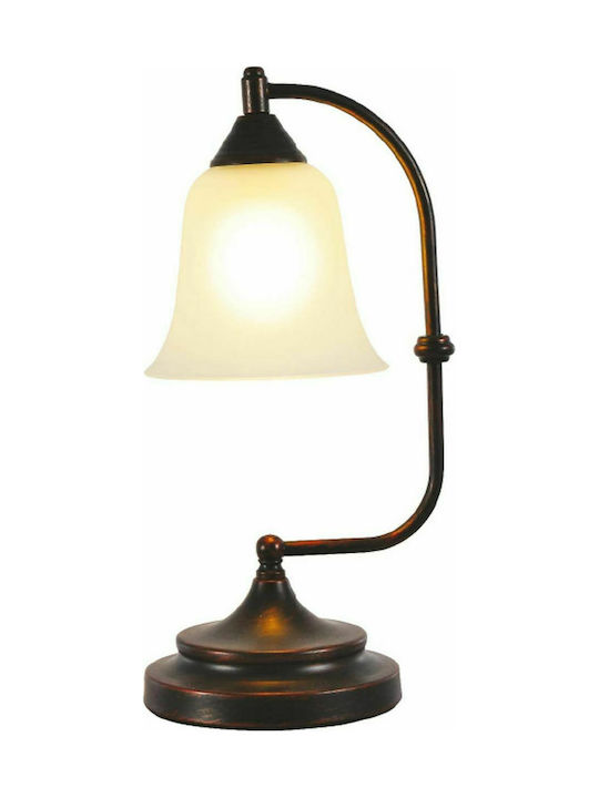 Aca Vintage Table Lamp E27 White/Brown AD80081T