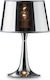 Ideal Lux Metal Table Lamp for Socket E27 with Silver Shade and Base