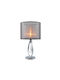 Elmark Mery Metal Table Lamp for Socket E27 with Black Shade and Silver Base