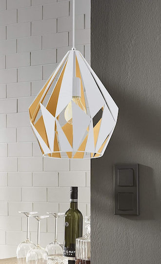 Eglo Carlton 1 Hängelampe Rose Gold mit Fassung E27 31x110x110cm.