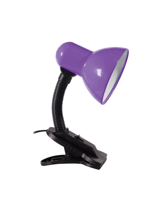 ARlight HD 108 Office Lamp with Flexible Arm for Socket E27 and Clip in Red Color