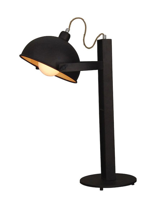 Home Lighting Omaha Πορτατίφ με Μαύρο Καπέλο και Μαύρη Βάση 772936