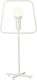 Aca Henter Metal Table Lamp for Socket E27 with White Shade and Base