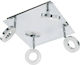 Eglo Gonaro LED Spot with 4 Lights in Silver Color