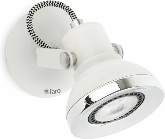 Faro Barcelona Ring Einzel Spot mit Fassung GU10 in Weiß Farbe Faro Barcelona Ring Einzel Spot mit Fassung GU10 in Weiß Farbe