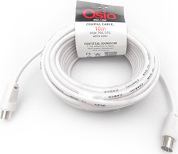 Osio Antenna Cable Coax male - Coax female White 10m (OSK-1350) 1pcs