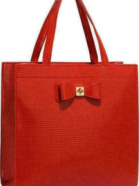 LS Bags LS00383A Γυναικεία Τσάντα Shopper 'Ωμου σε Κόκκινο χρώμα