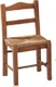 Stool For Living Room with Backrest Wicker Οξιά Brown 34x34x62cm